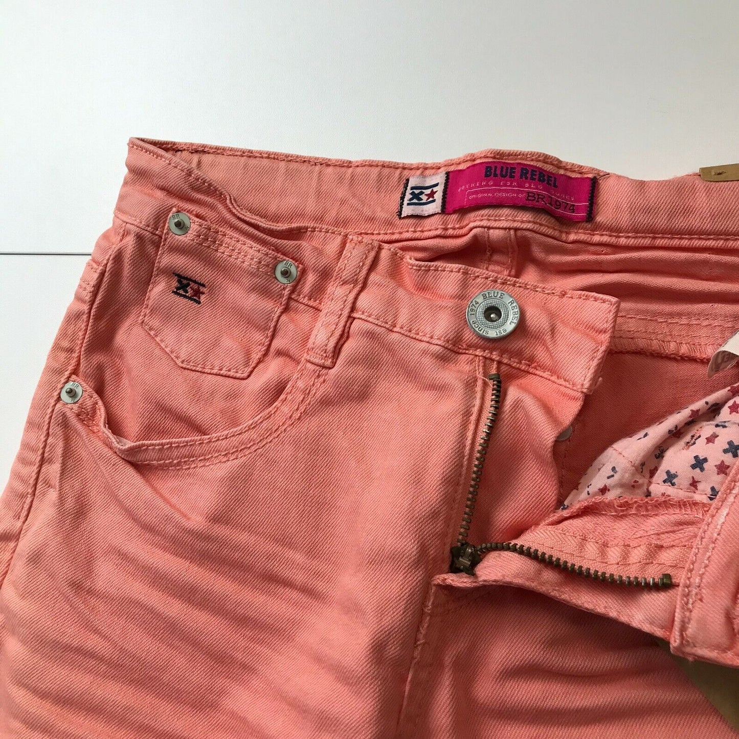 BLUE REBEL Damen Jeans in Super Skinny Fit, Rosa, Größe 14 W26