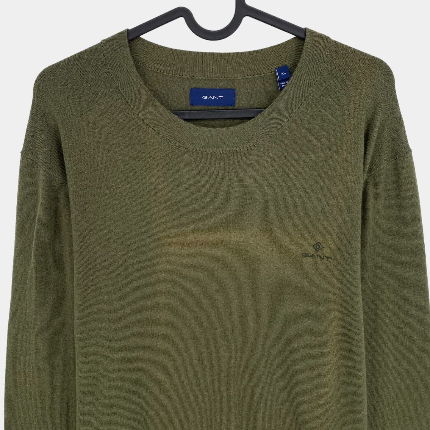 GANT Dark Green Cotton Cashmere Crew Neck Sweater Jumper Size XL