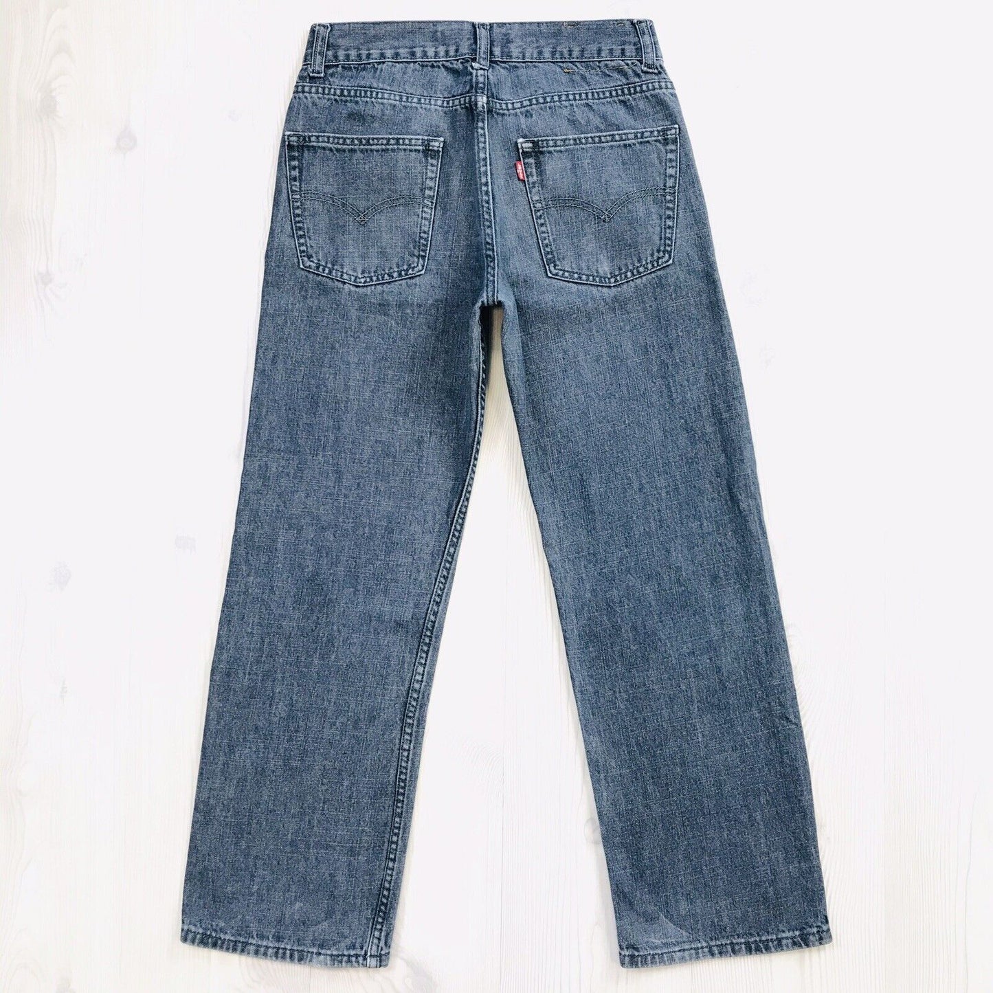 Vintage Levi's 550 Boys Grey Relaxed Straight Fit Jeans 16 Reg / W28 L28