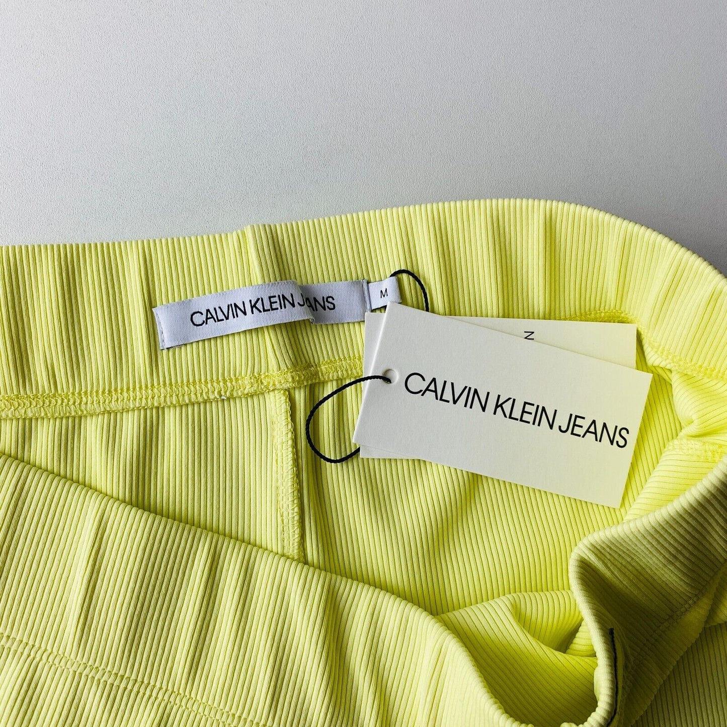 CALVIN KLEIN Yellow Straight Fit Cord Skirt Size M