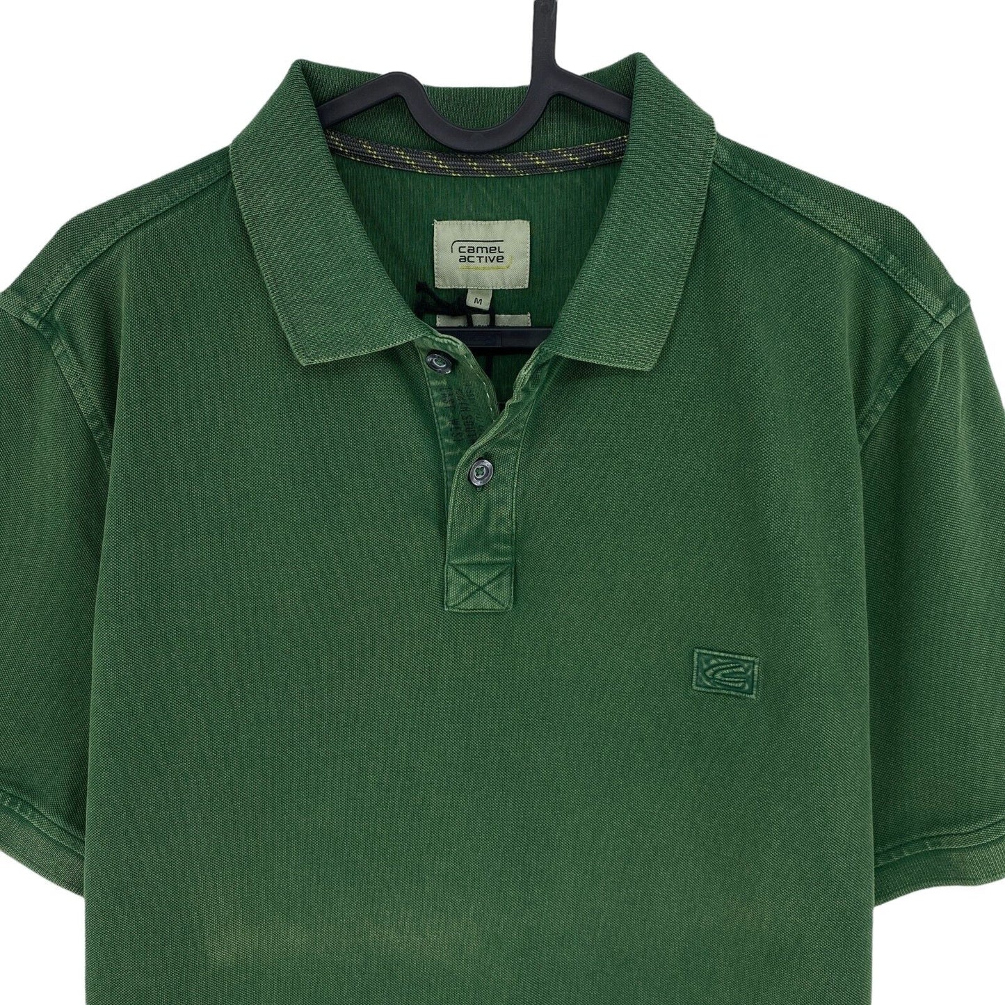 Camel Active Dark Green Logo Pique Polo Shirt Size M