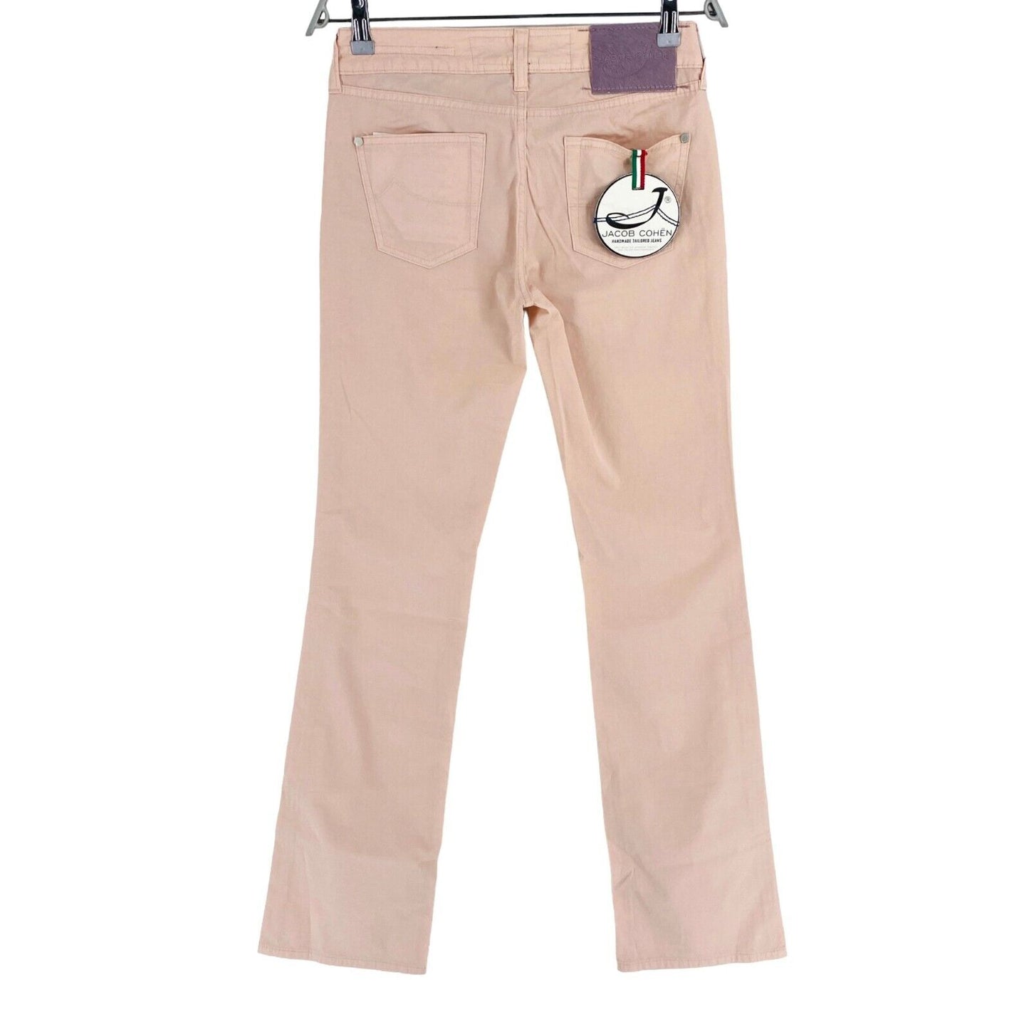 JACOB COHEN Women J711 Pink Flared Pants Trousers Size W27 L36