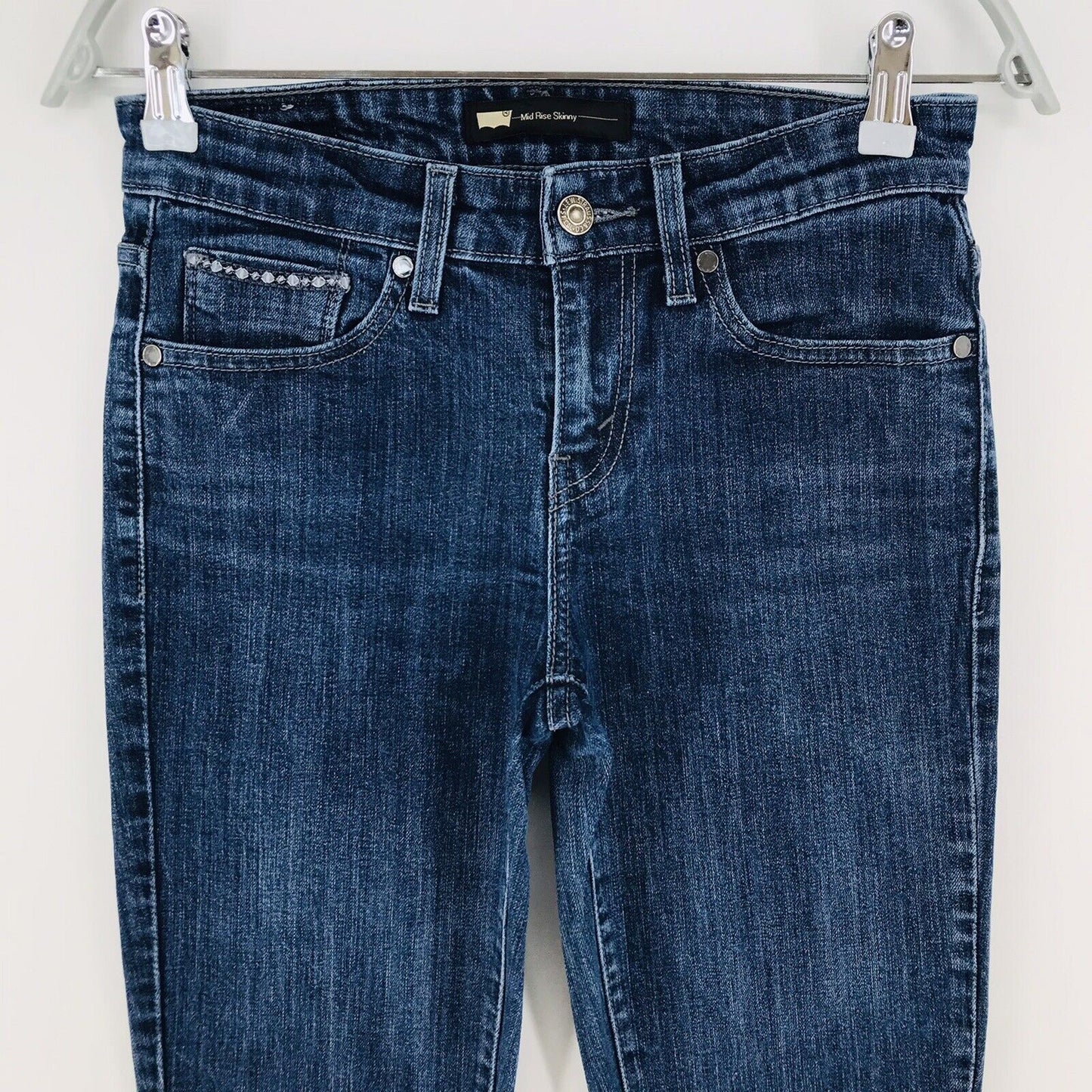 Levi's – jean skinny extensible taille moyenne pour femme, bleu foncé, W26 L32