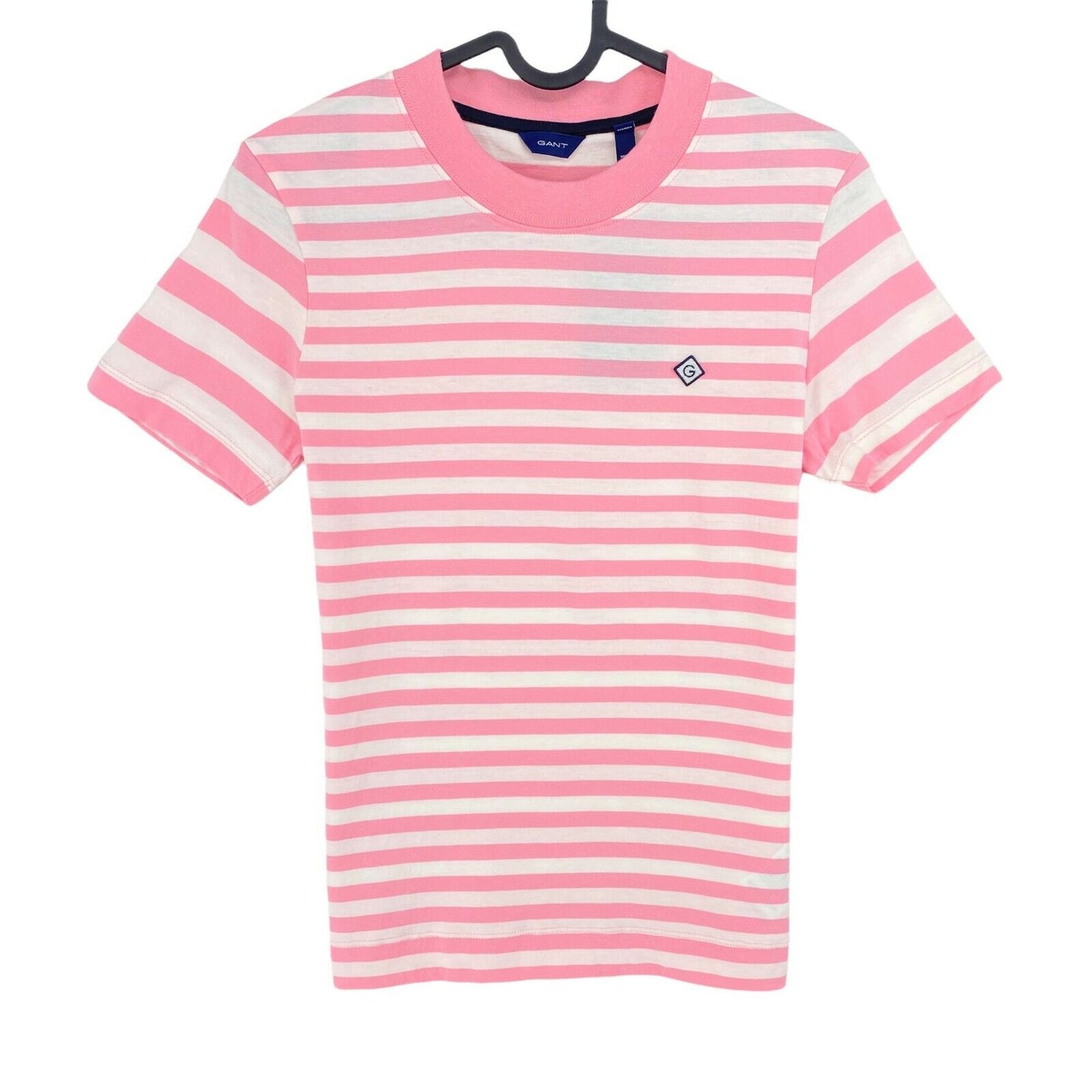 GANT Pink Striped Crew Neck T Shirt Top Size XS