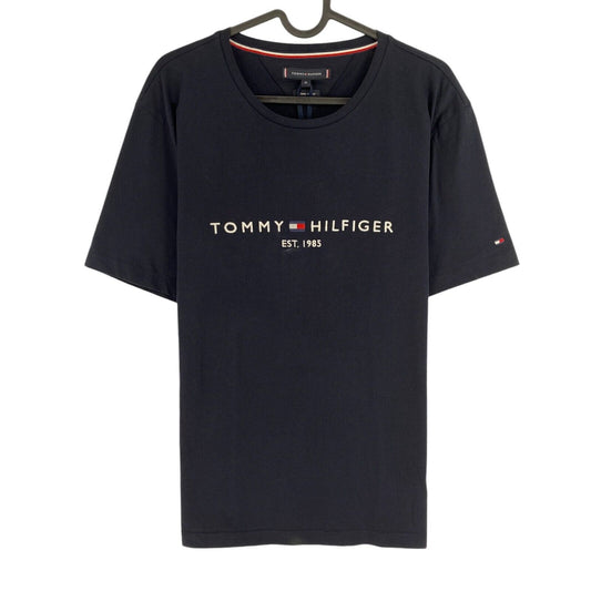 TOMMY HILFIGER Men Navy Blue Logo Short Sleeve Crew Neck T-Shirt Size XL