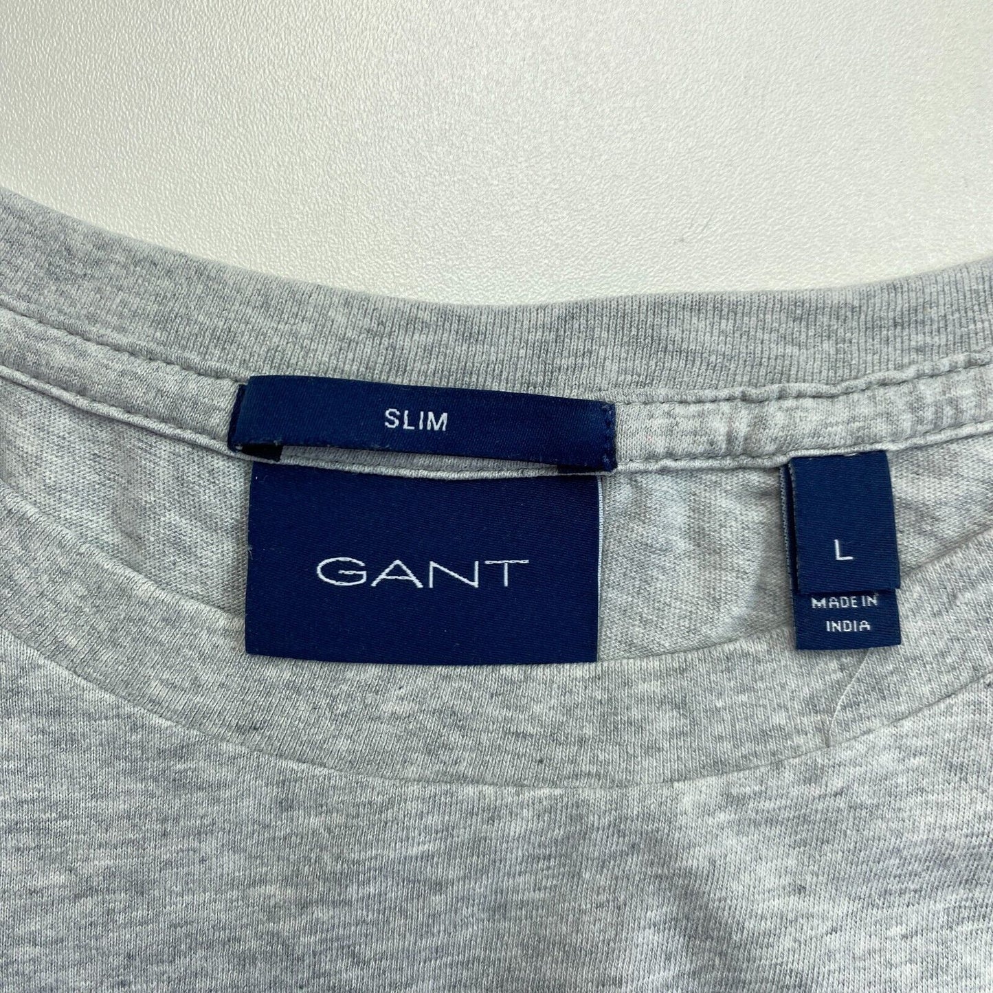 GANT Grey Original Slim Fit Crew Neck T Shirt Size L