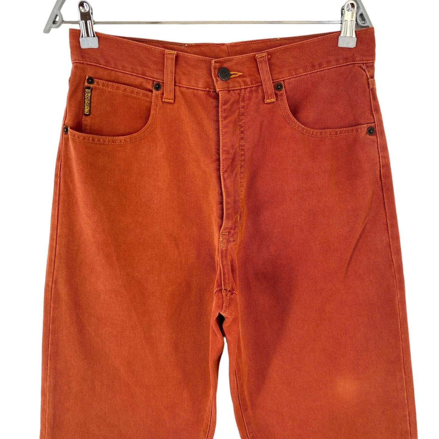 ARMANI JEANS Damen Jeans in Orange mit entspannter Straight-Fit-Passform, W34 L30, hergestellt in Italien