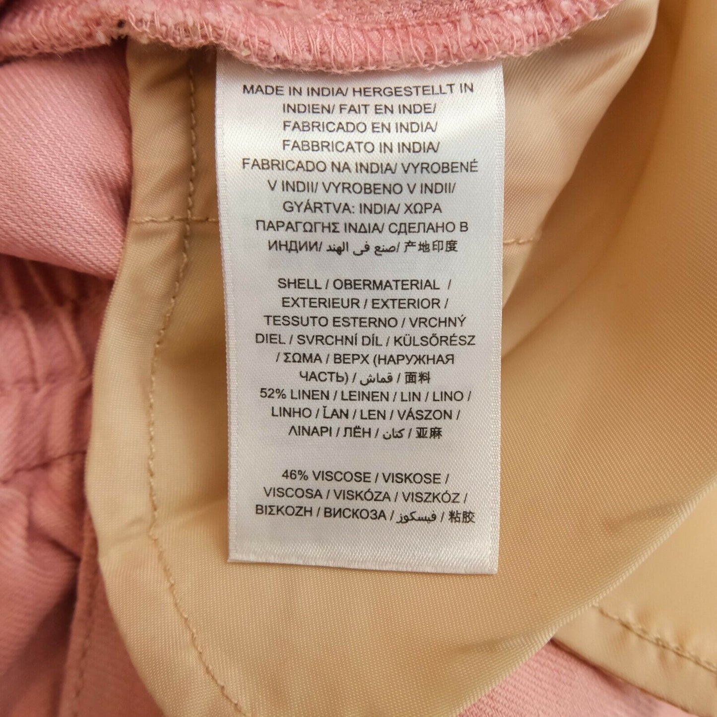 GANT Rosa Sommer Leinen A-Linienrock Größe EU 34 UK 8 US 4