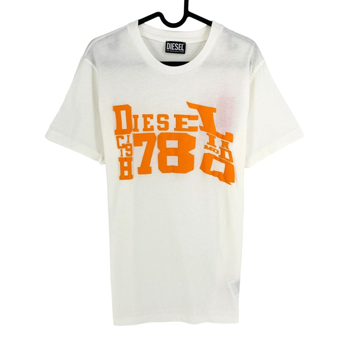 DIESEL Men White T-DIEGOR-G7 Crew Neck T Shirt Size M