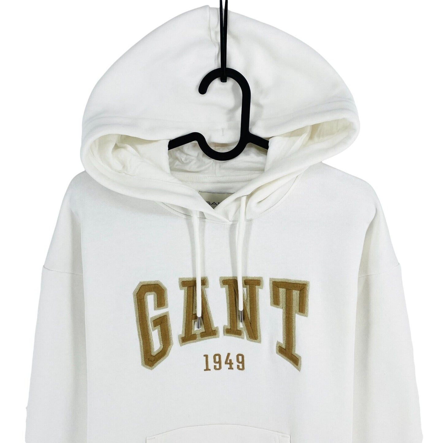 GANT White Relaxed Logo Hoodie Sweater Jumper Size XS