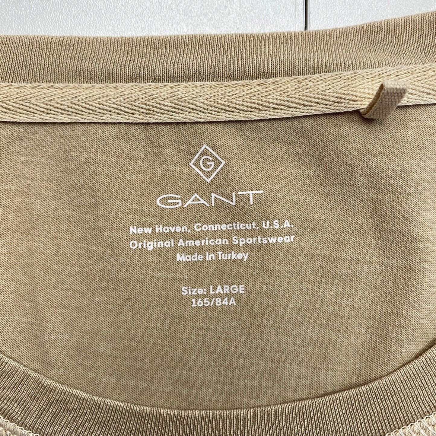 GANT Women Brown Sun Faded Crew Neck Short Sleeves T Shirt Size L