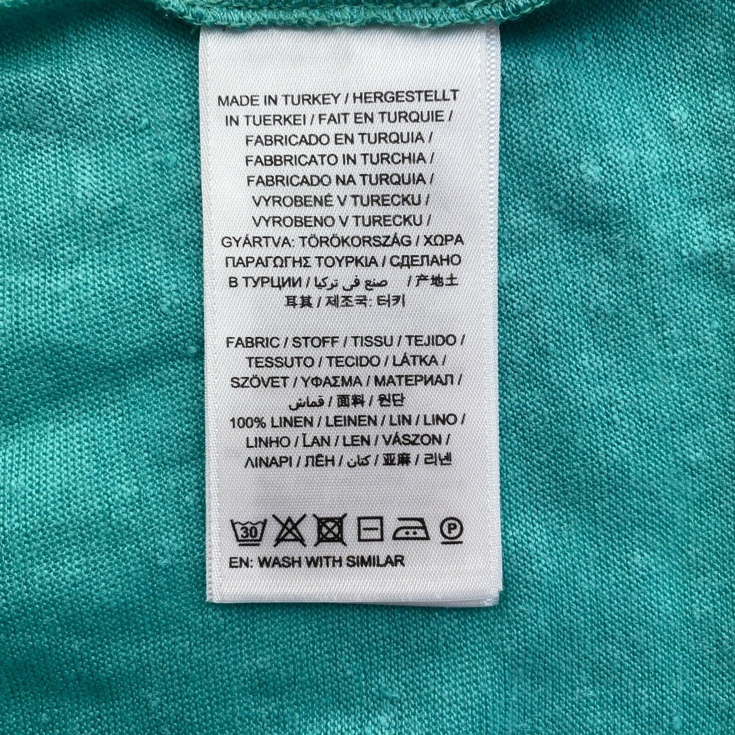 GANT T-Shirt mit Rundhalsausschnitt, Leinen, Grün, Größe S