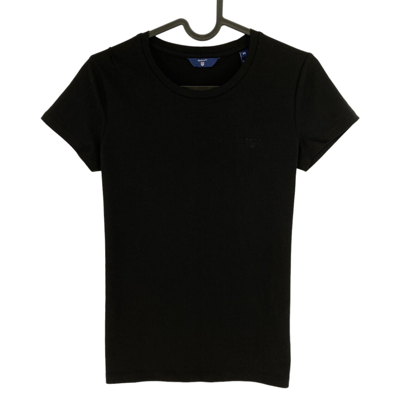 GANT Black COTT/ELA Crew Neck T Shirt Size XS