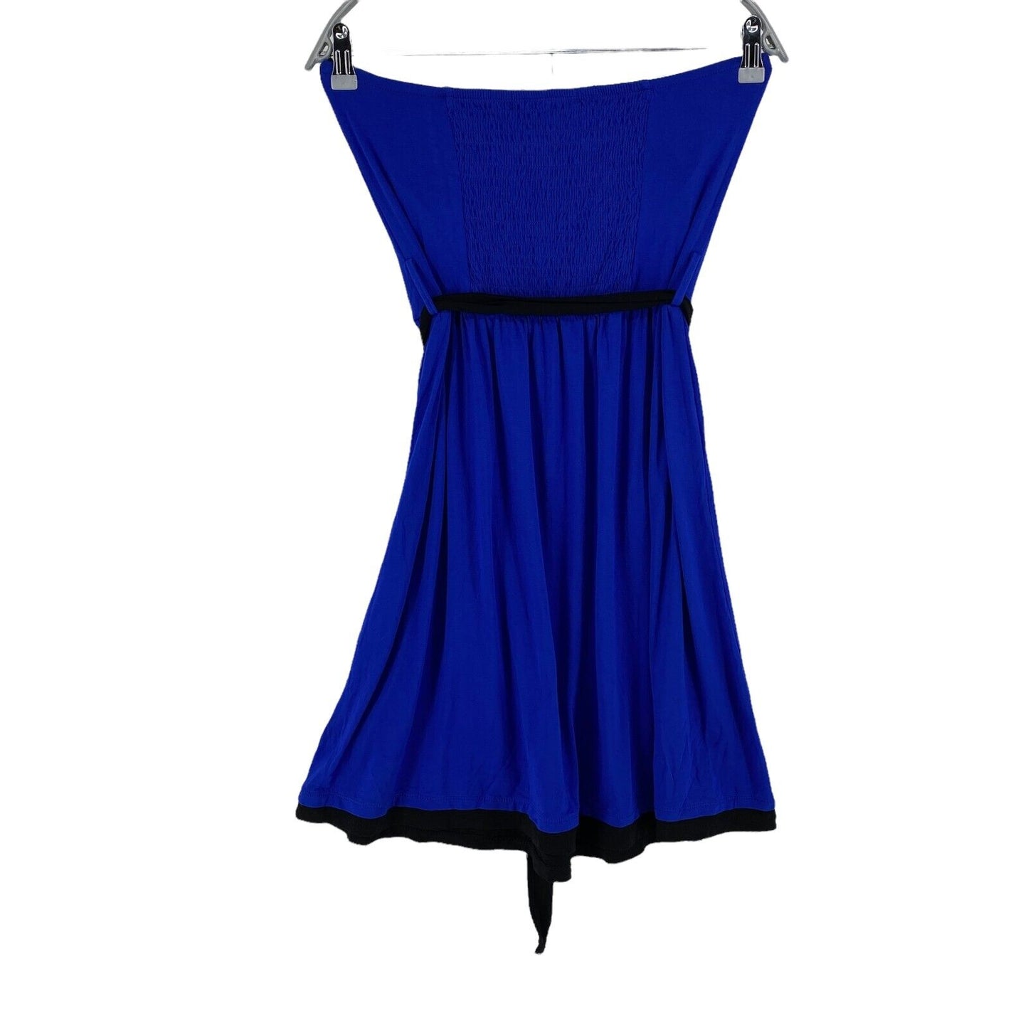 TALLY WEIJL Marineblaues ärmelloses, trägerloses Jersey-Fit &amp; Flare-Kleid, Größe XL