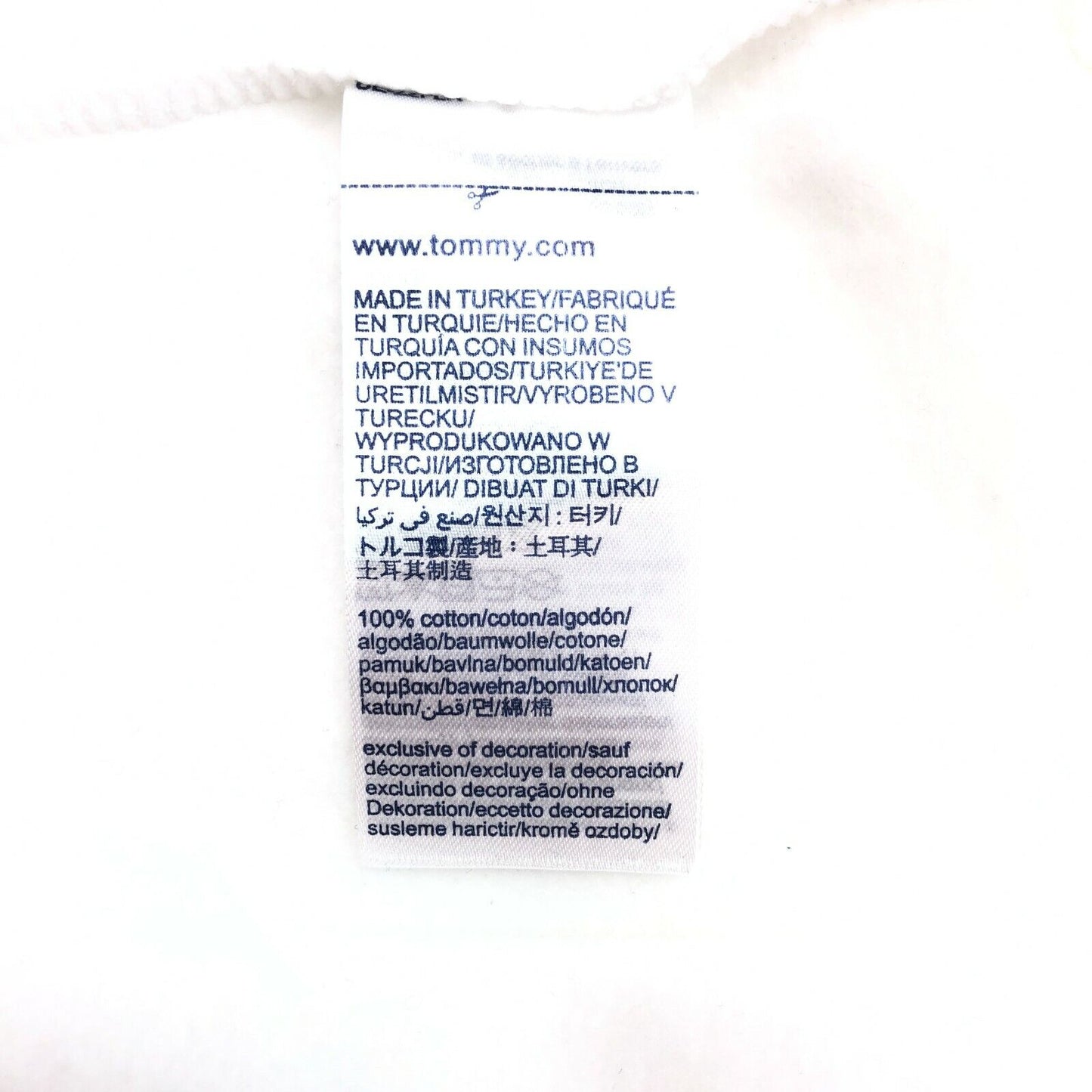 TOMMY HILFIGER Weißer Sweatshirtpullover mit Rundhalsausschnitt, Größe S