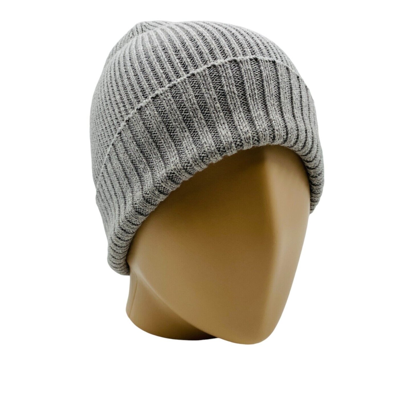 Camel Active Mens Grey Cotton Cashmere Blend Beanie Winter Hat One Size