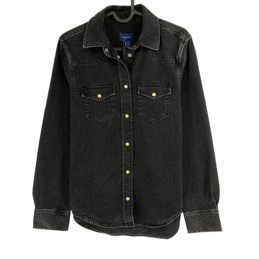 GANT Chemise en jean régulière noire Taille EU 36 UK 8 US 6