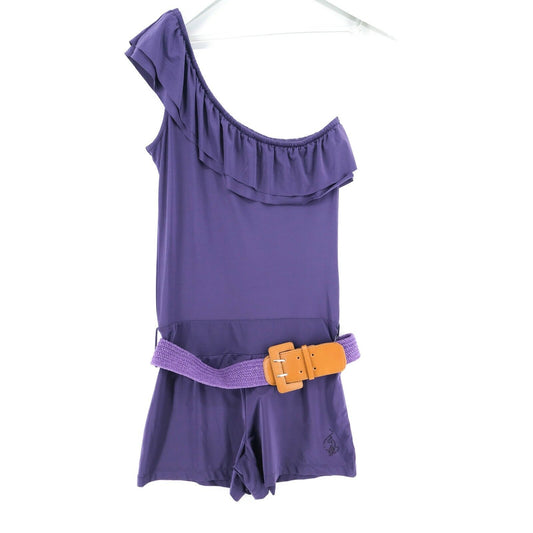 RRP €104 BABY PHAT Purple One Shoulder Jumpsuit Size L