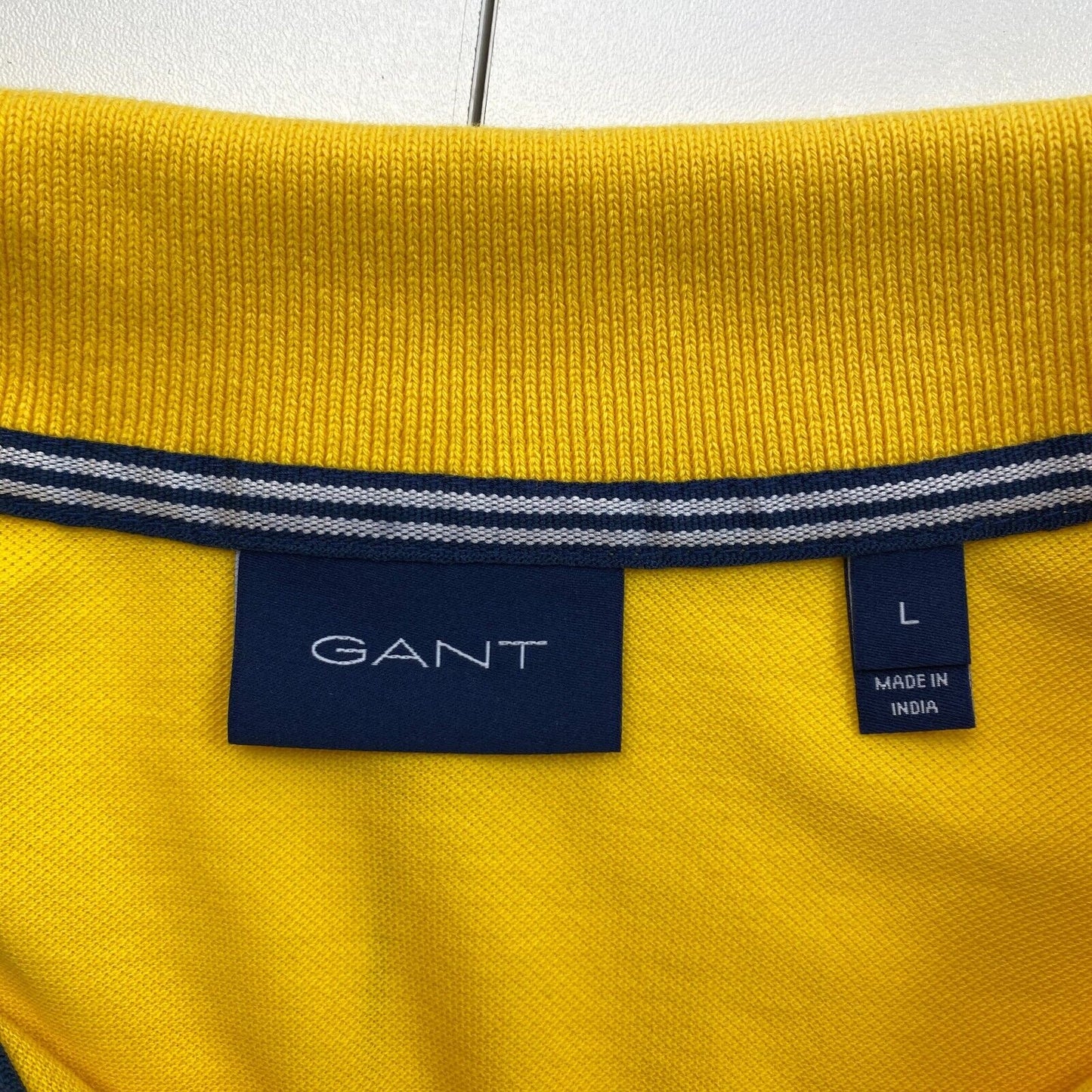 GANT Men Yellow Original Pique Rugger Polo Shirt Size L