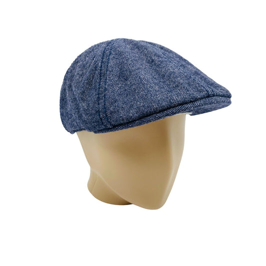 Camel Active Mens Greyish Blue Logo Wool Blend Flat Cap Hat Size L