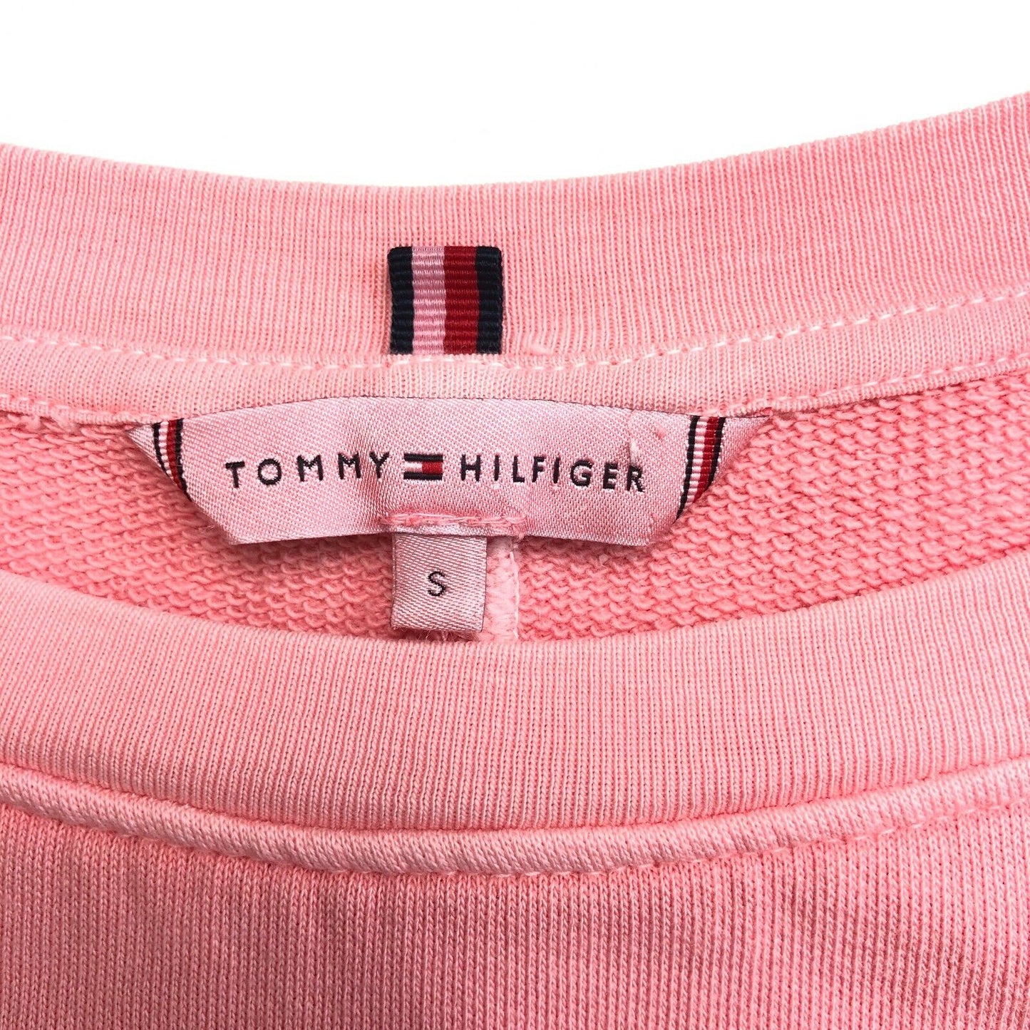 TOMMY HILFIGER Rosa Pullover mit Rundhalsausschnitt, Größe S