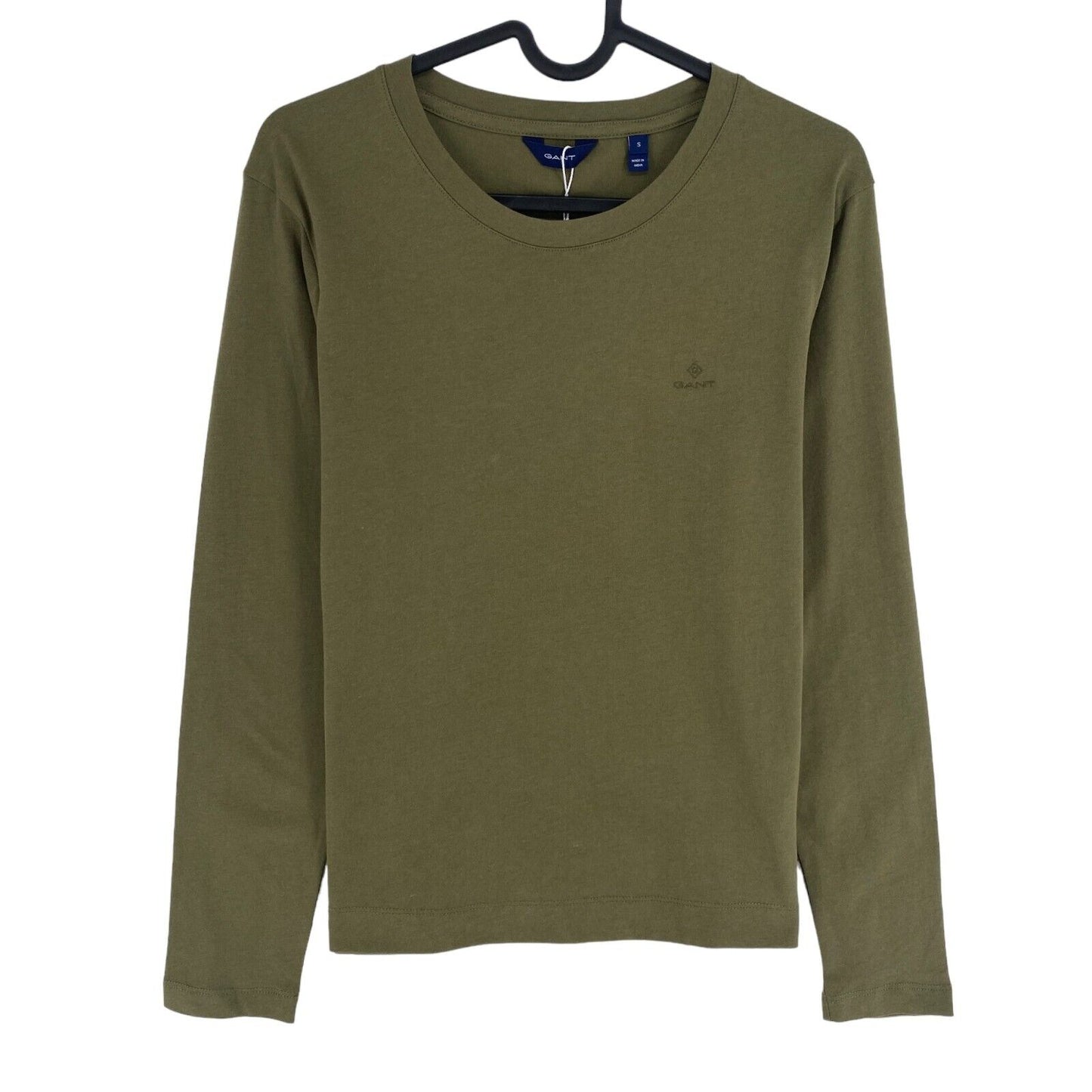 GANT Green Original Crew Neck Long Sleeves T Shirt Size S