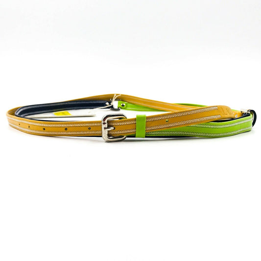 LAK Multicoloured Wrap Around Thin 100% Leather Belt One Size