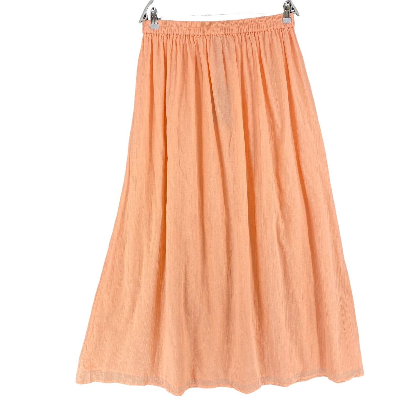 SILVIAN HEACH Peach Orange 100% Cotton Flare Maxi Skirt Size L