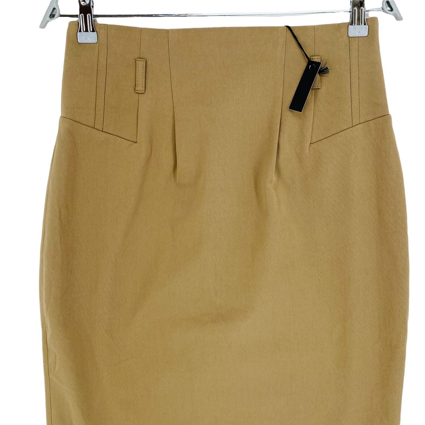 RPR €124 Fairly Light Brown Cotton Blend Pencil Skirt Size EU 40 UK 12 US 10