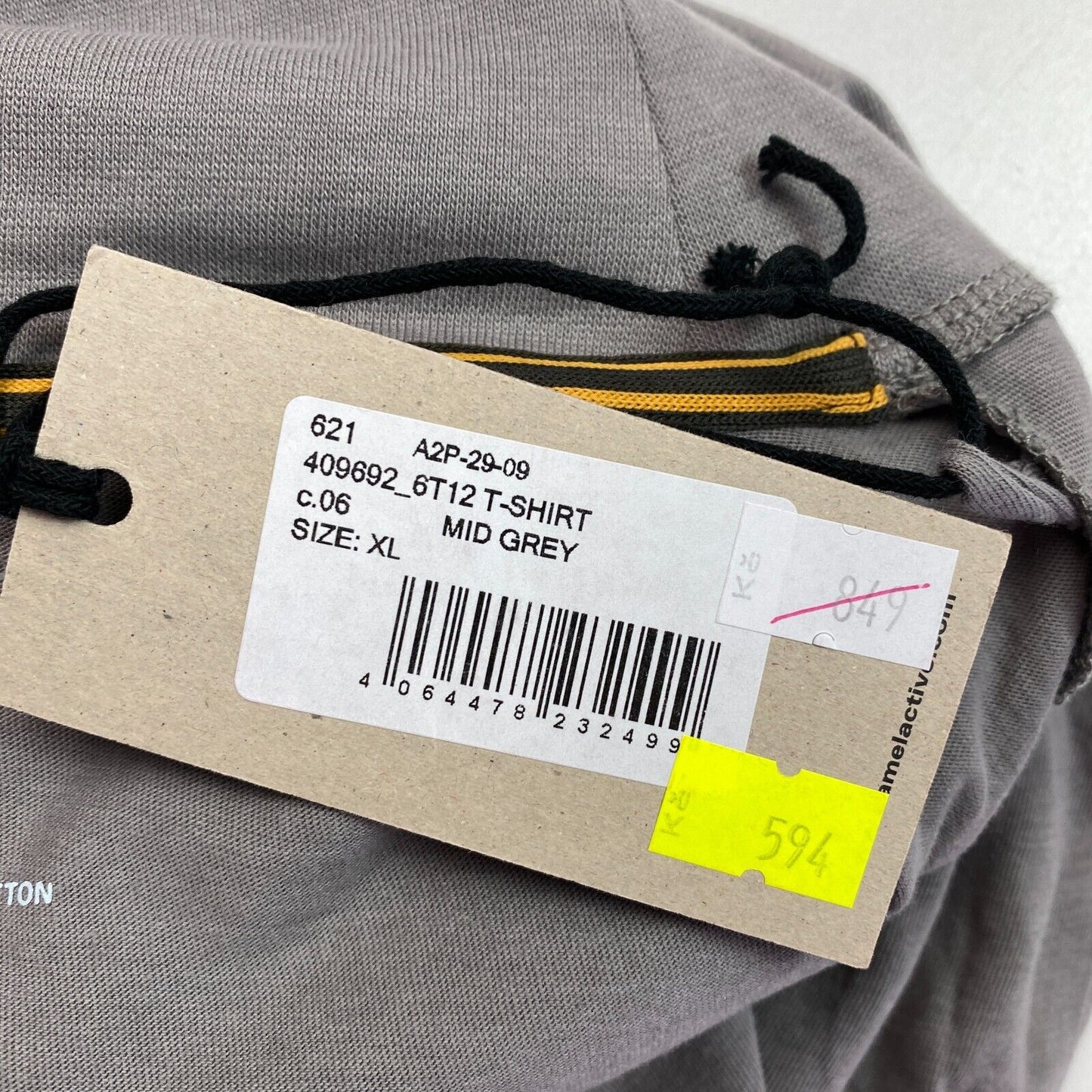 CAMEL ACTIVE Graues Rollkragen-T-Shirt mit langen Ärmeln, Größe XL