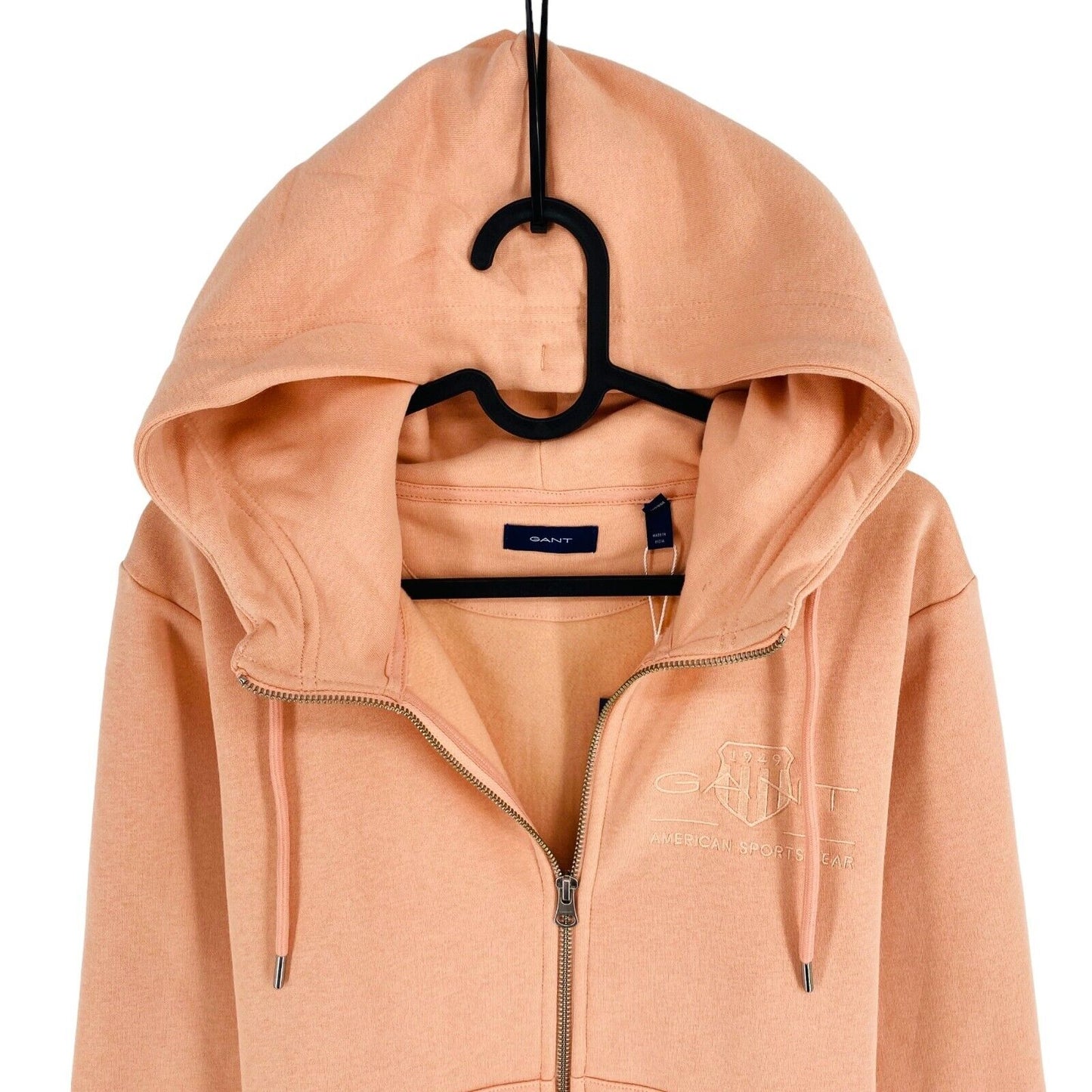 GANT Rose clair Tonal Shield Full Zip Sweat à capuche Pull Jumper Taille S