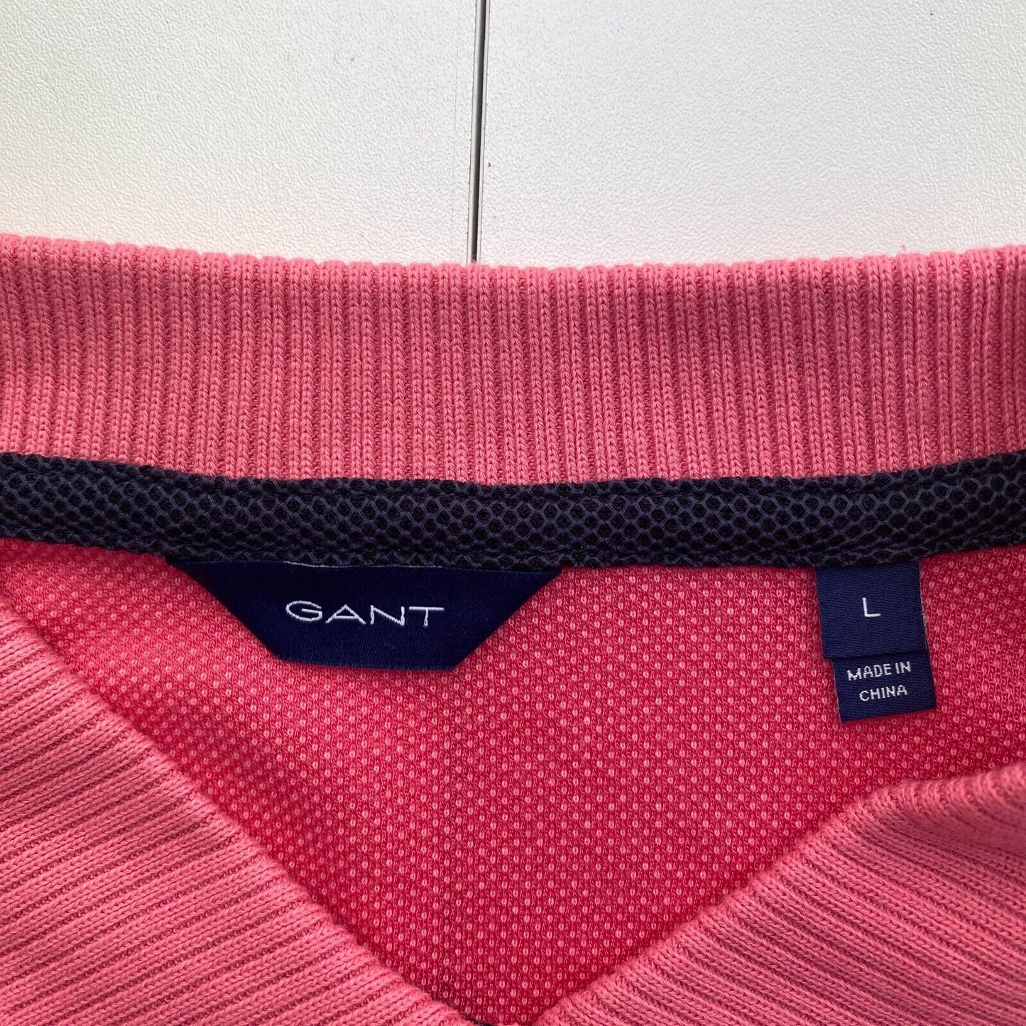 GANT Women Pink Rope Icon Short Sleeves Pique Polo Shirt Size L