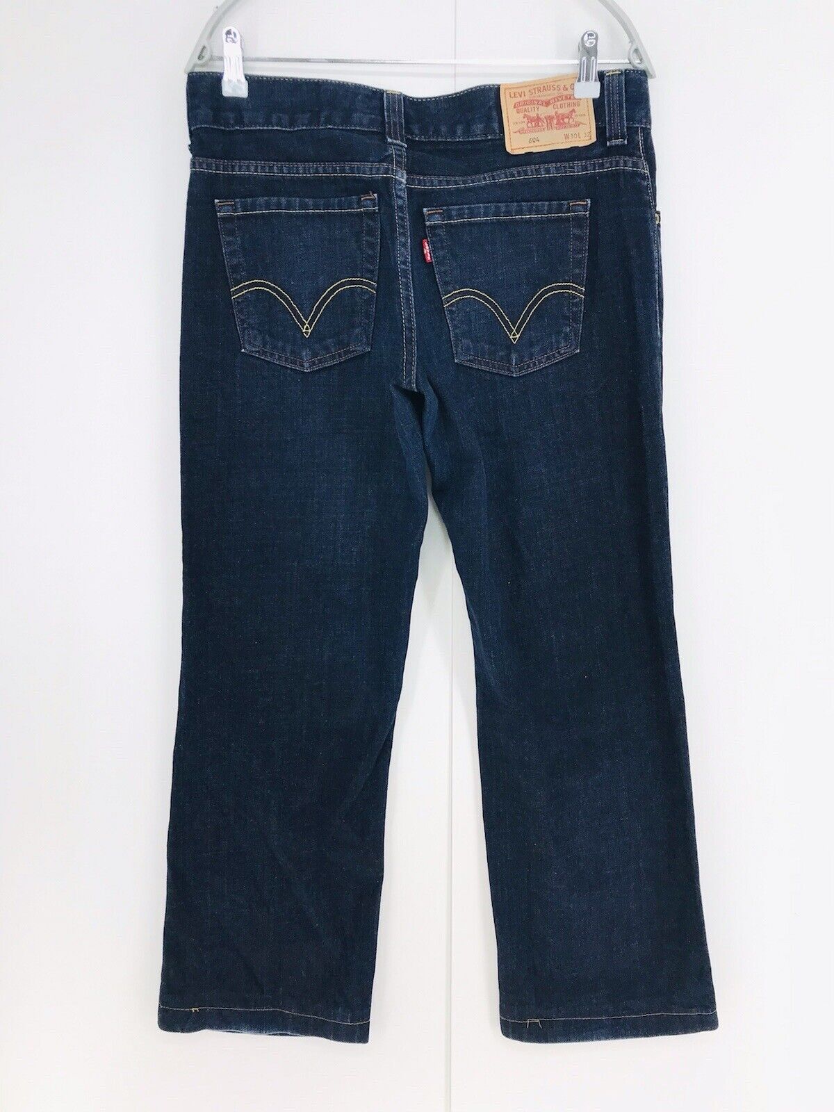 vintage Levi’s 604 Femmes Bleu Loose Straight Fit Moms Jeans W30 L30