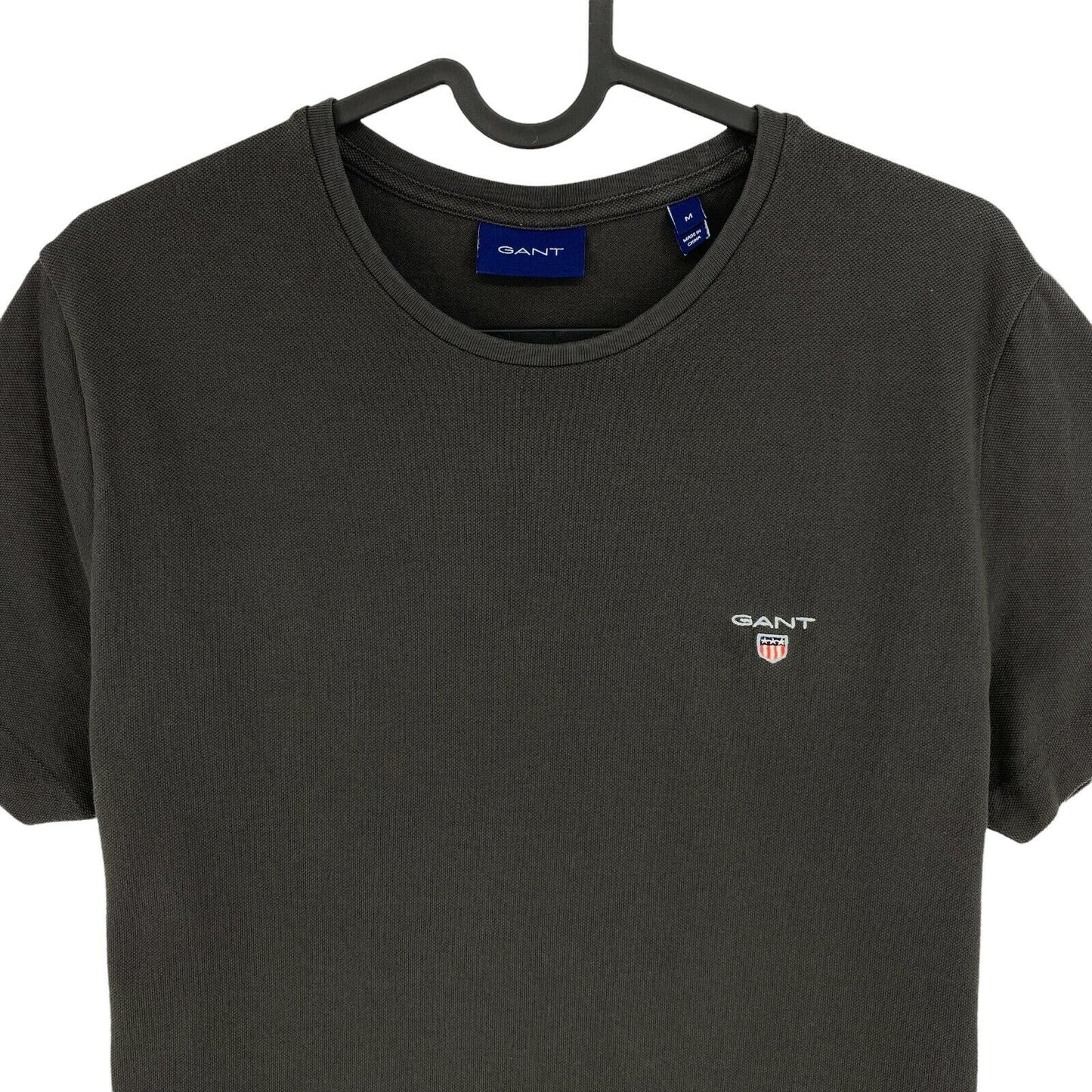 GANT T-shirt à col rond slim gris foncé piqué taille M