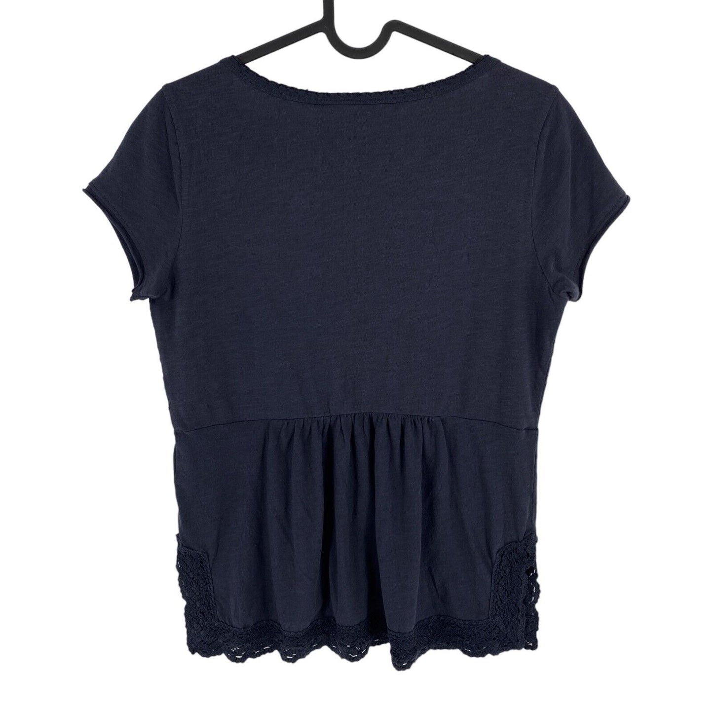 ODD MOLLY Women Navy Blue Lets Love Short Sleeve Top Size 1 / S