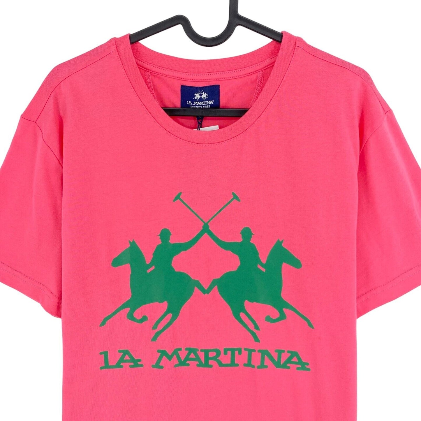 LA MARTINA Pink Jersey Cotton Crew Neck T Shirt Size L