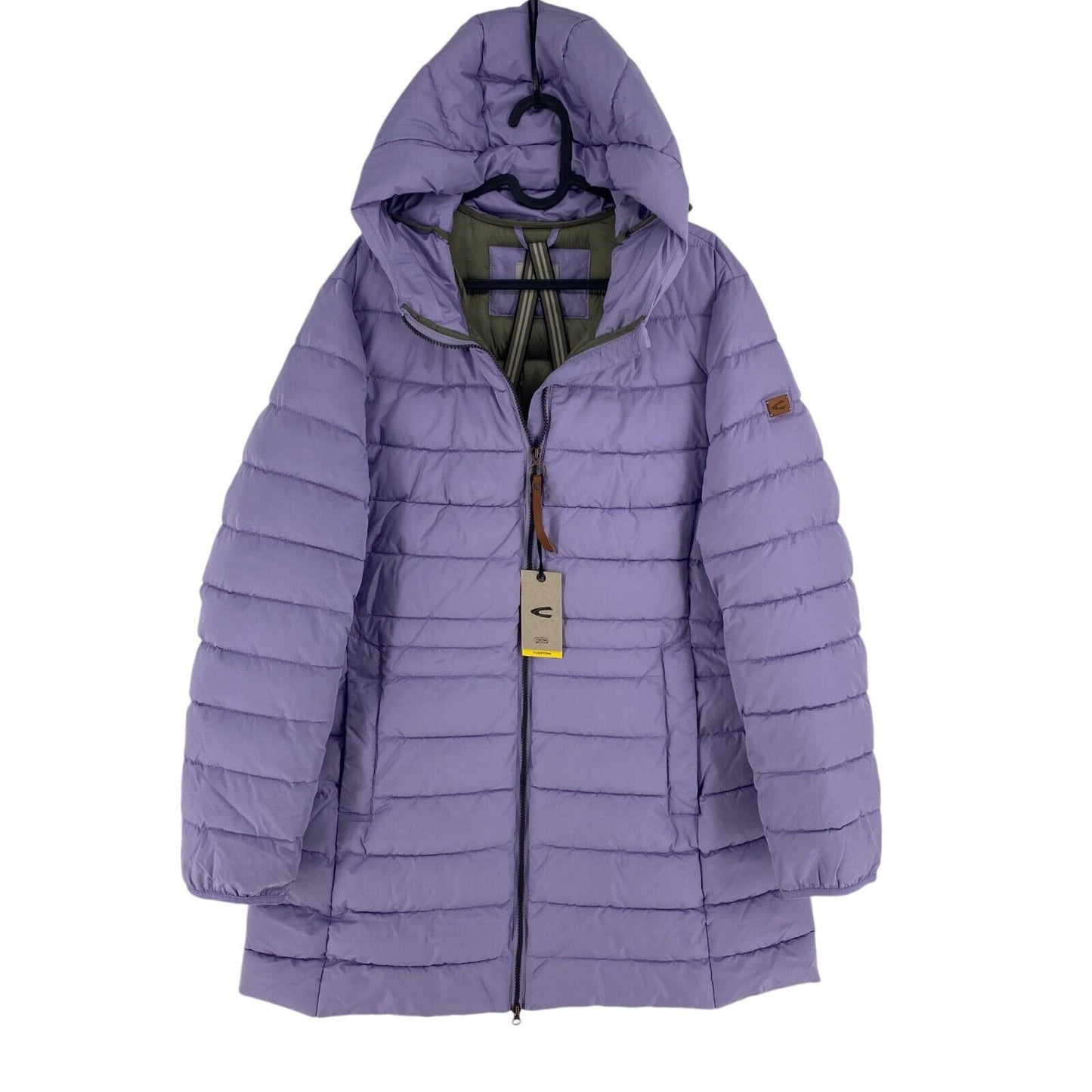 CAMEL ACTIVE Women Purple Hood Padded Parka Jacket Coat Size EU 44 UK 16 US 14