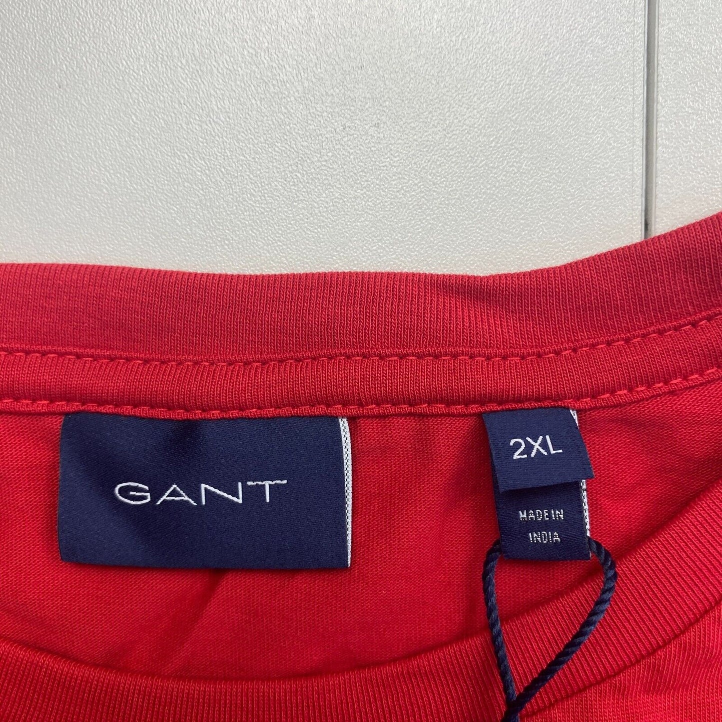 GANT Men Red Original Crew Neck Short Sleeve T Shirt Size 2XL XXL