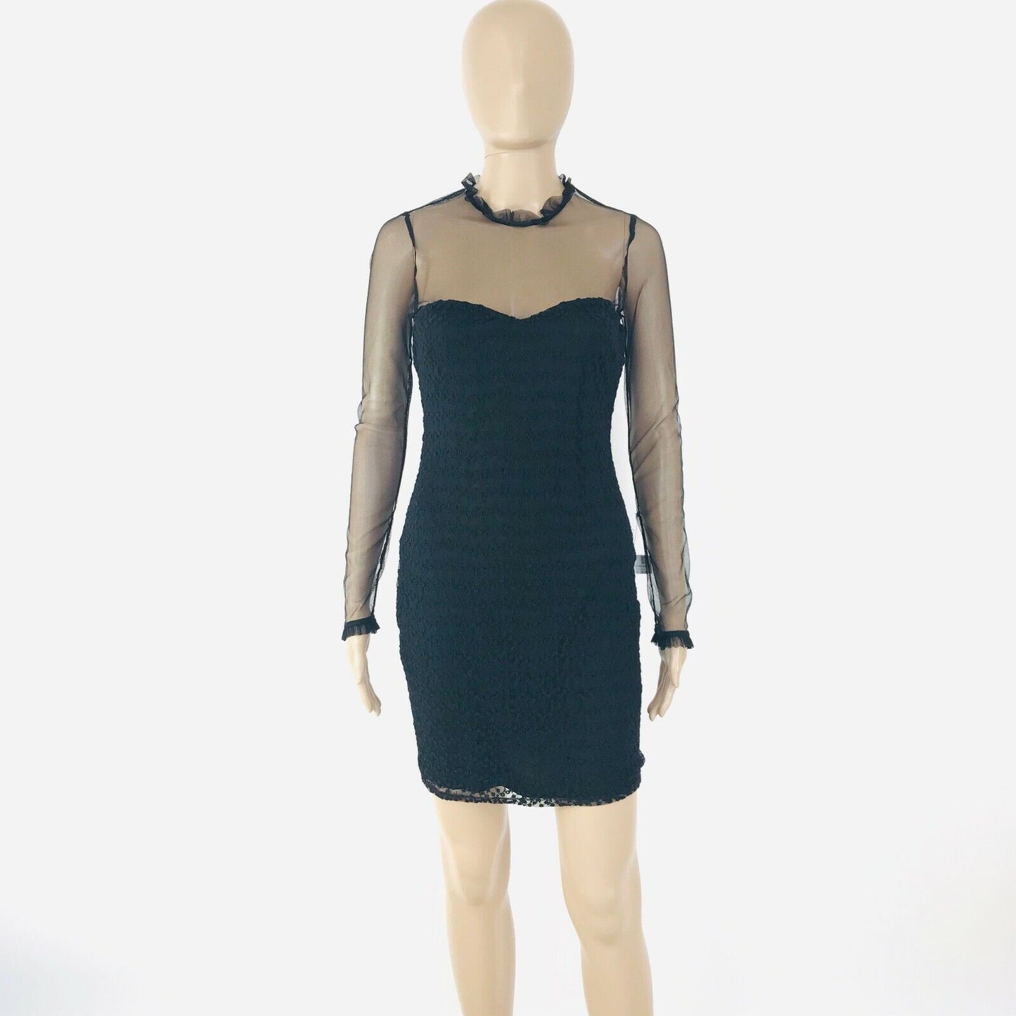 ZARA Trafaluc Women's Black Long Sleeve Short Dress Size M