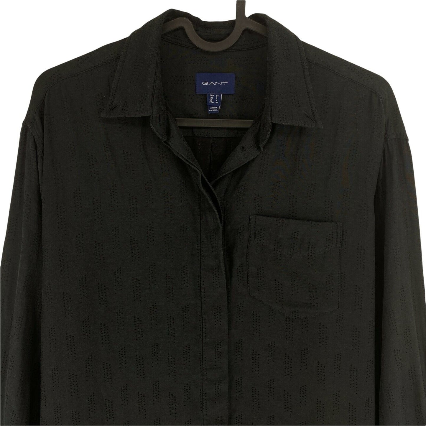 GANT Black Cotton Blend Shirt Size EU 34 UK 6 US 4