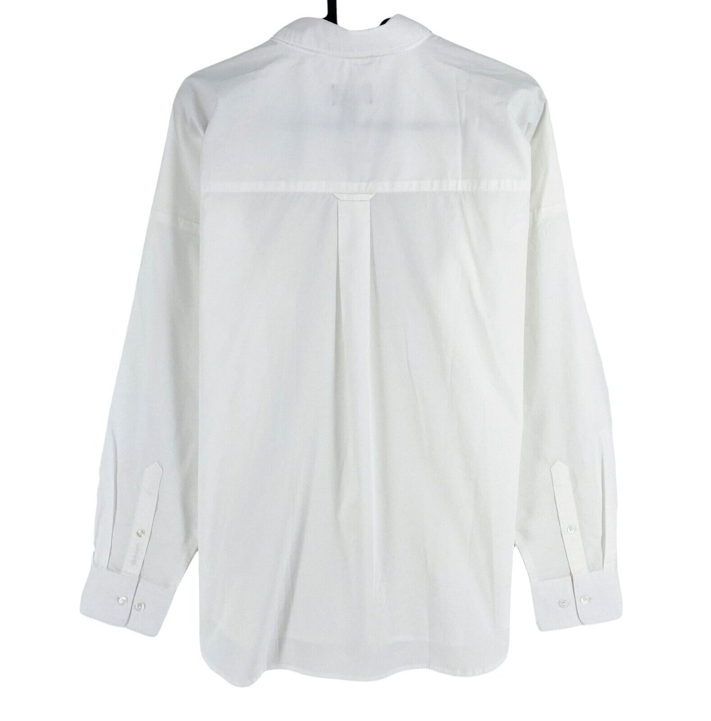 GANT Women White TP BC Oversized Solid Long Sleeve Shirt Size EU 40 UK 12 US 10