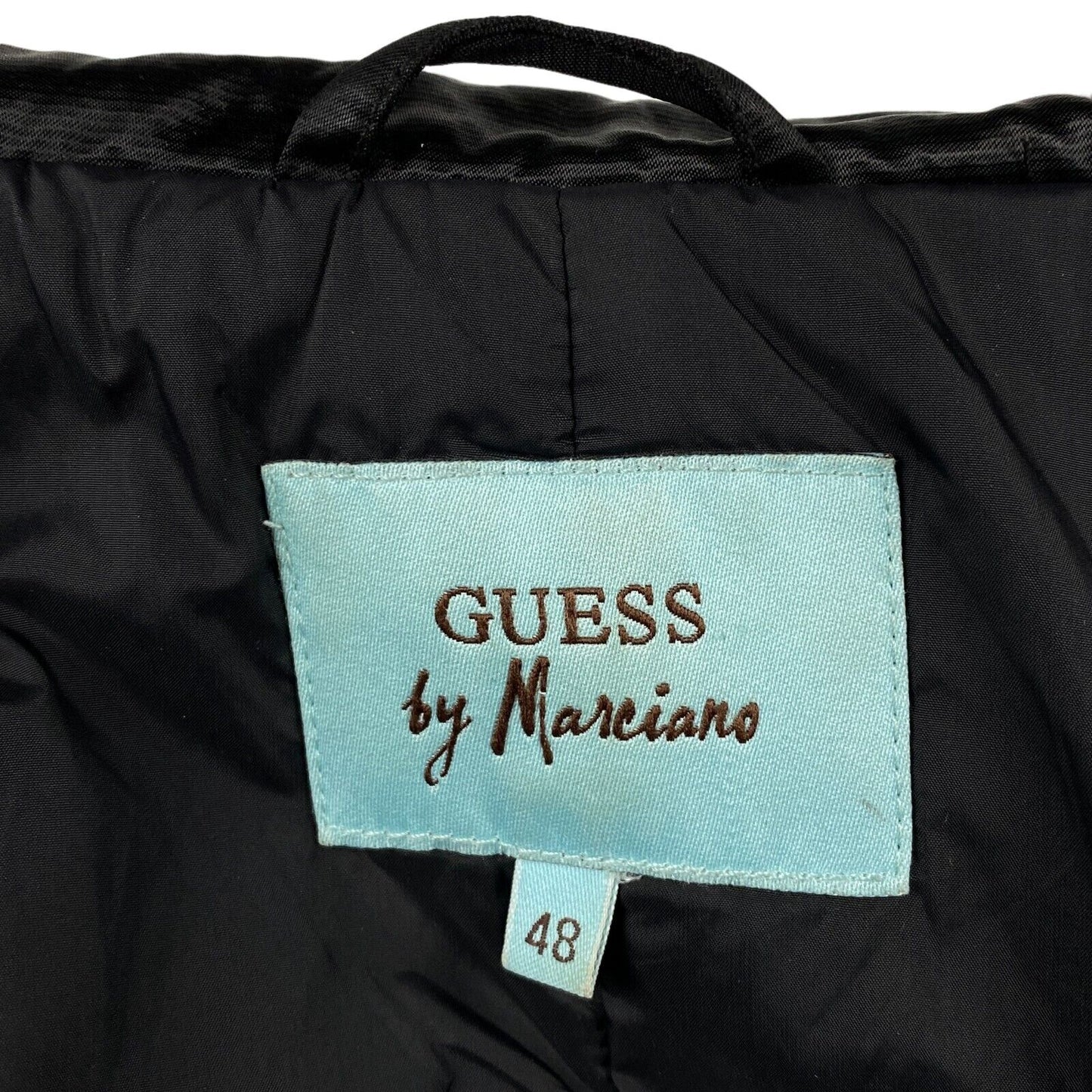 GUESS By Marciano Black Cotton Blend Jacket Coat Size EU 48 UK 20 US 18