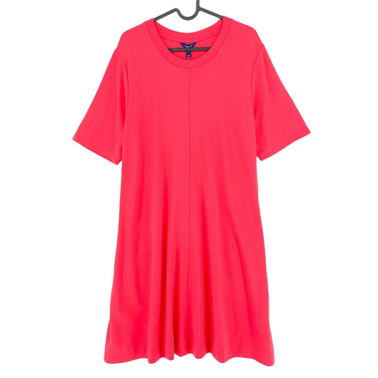 GANT Red A Line Jersey Crew Neck Dress Size M