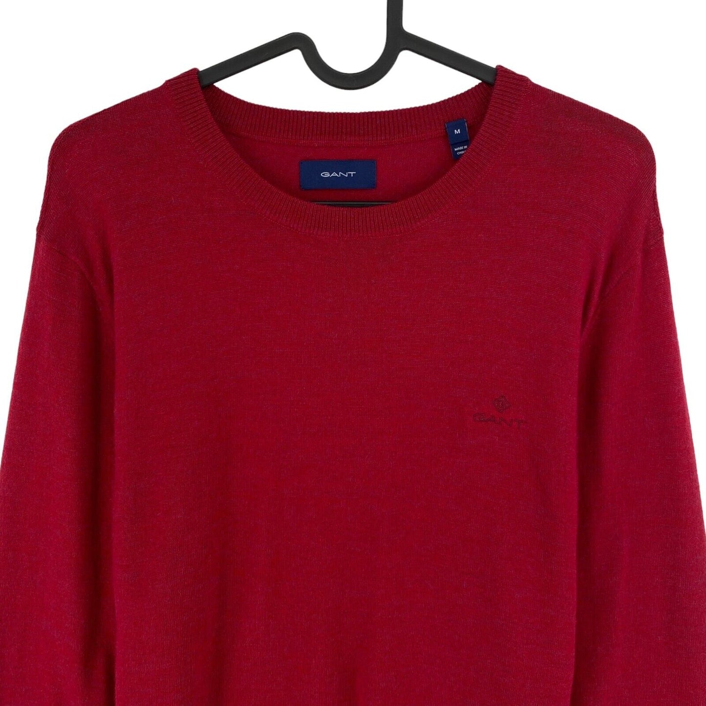 GANT Dark Red 100% Wool Crew Neck Sweater Pullover Size M