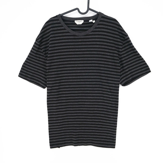 GANT Mens Black Striped Crew Neck T Shirt Size 2XL XXL