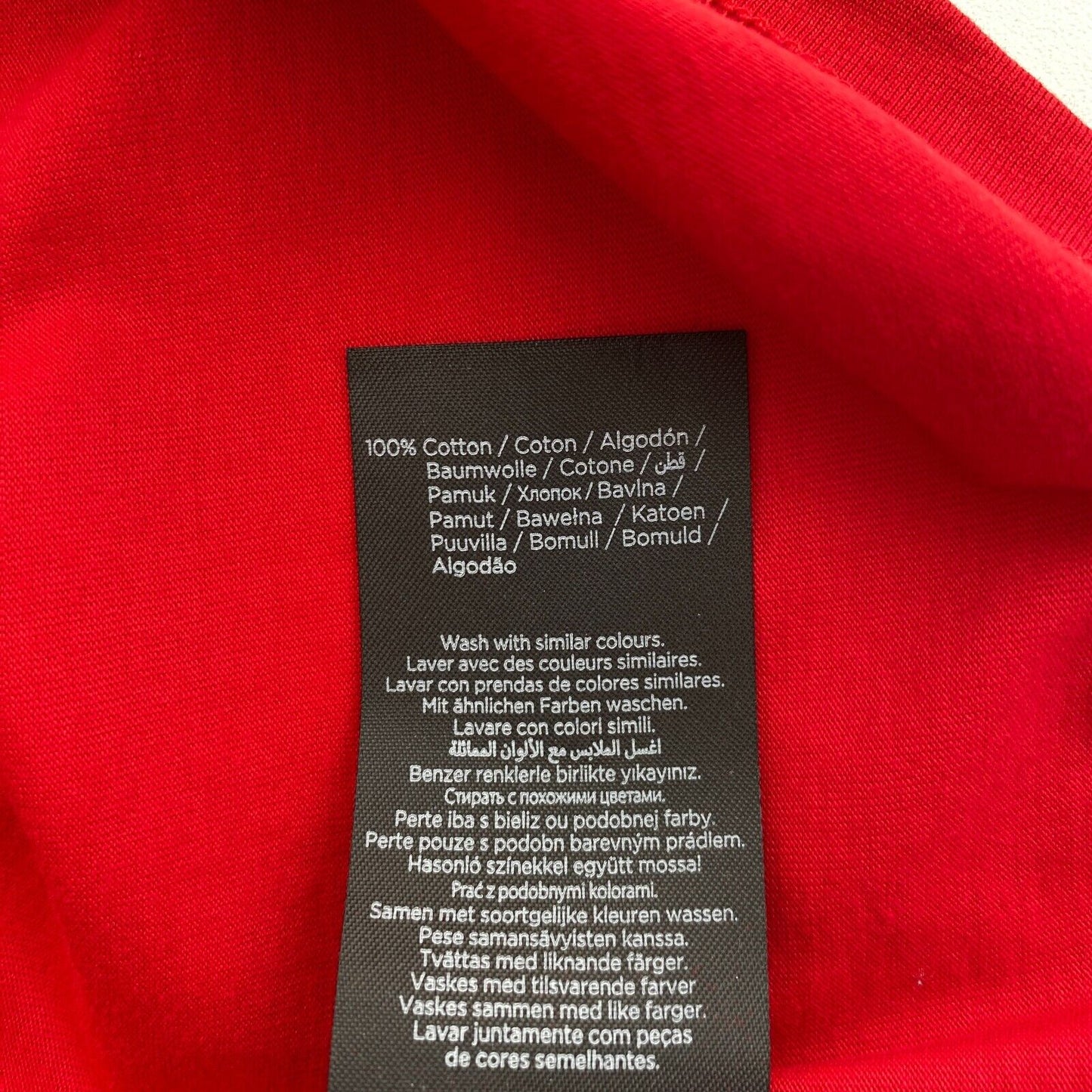 Karl Lagerfeld Red Kameo Embossed Crew Neck T Shirt Size XS