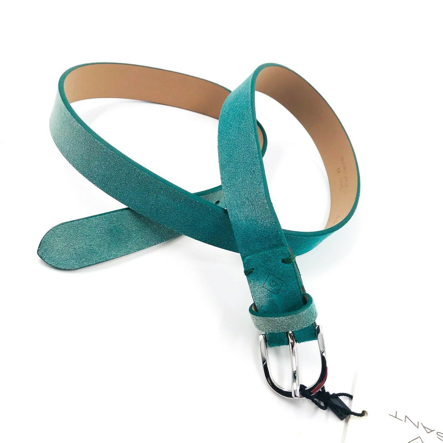 GANT Bayberry Green 100% Suede Leather Belt Size 75 cm 30 in.