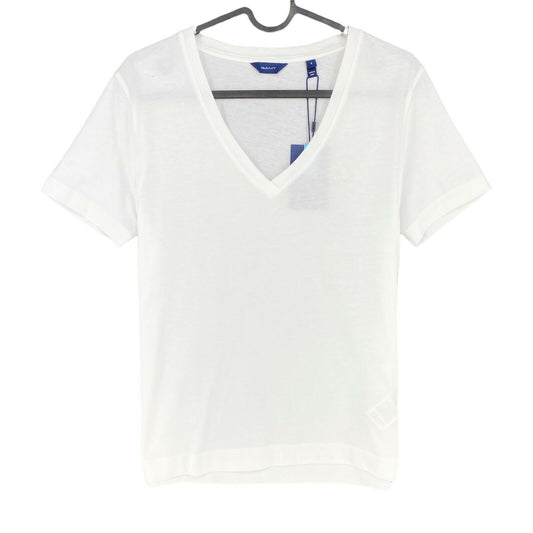 GANT White Original V Neck Top T Shirt Size S