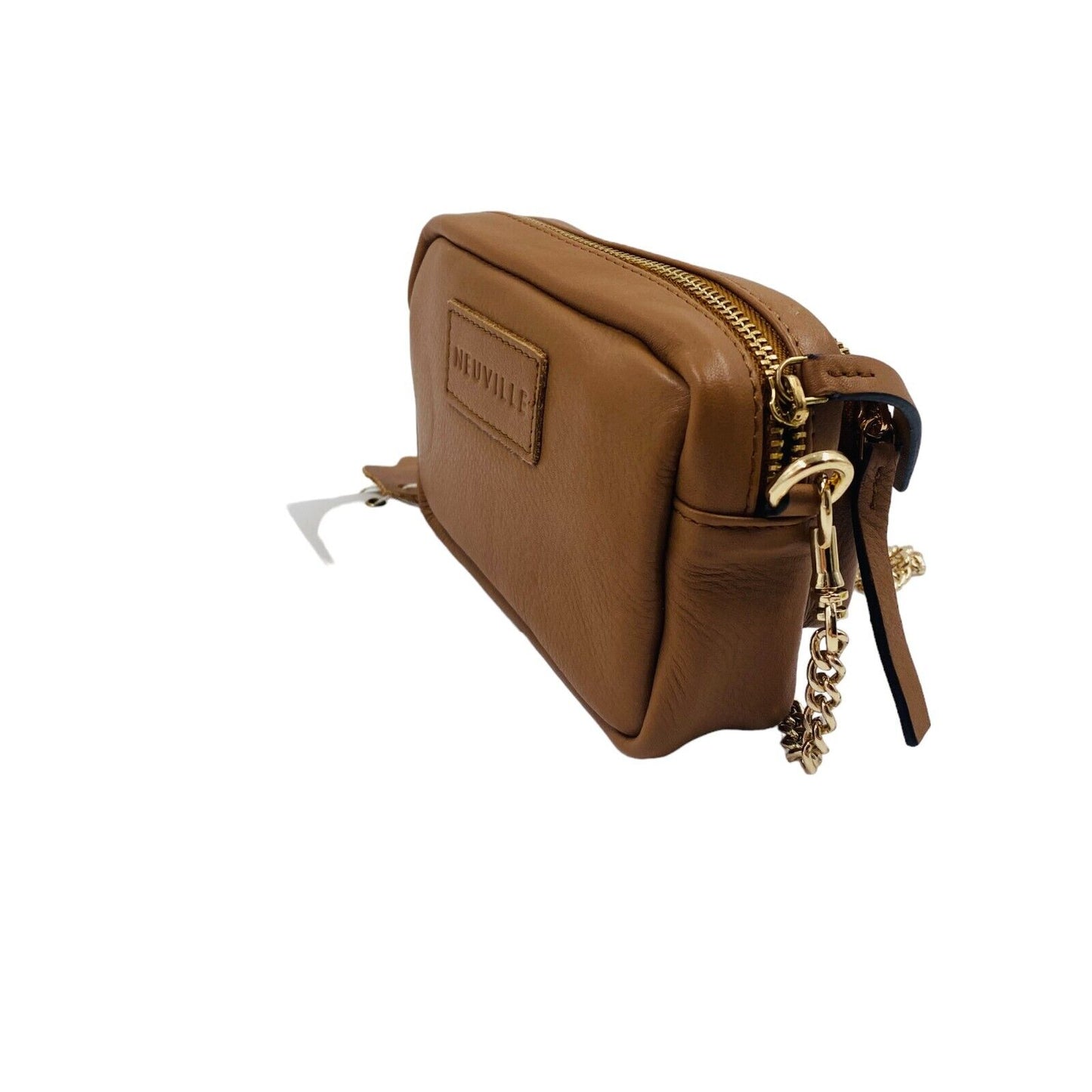 NEUVILLE Brown Leather Clutch Bag