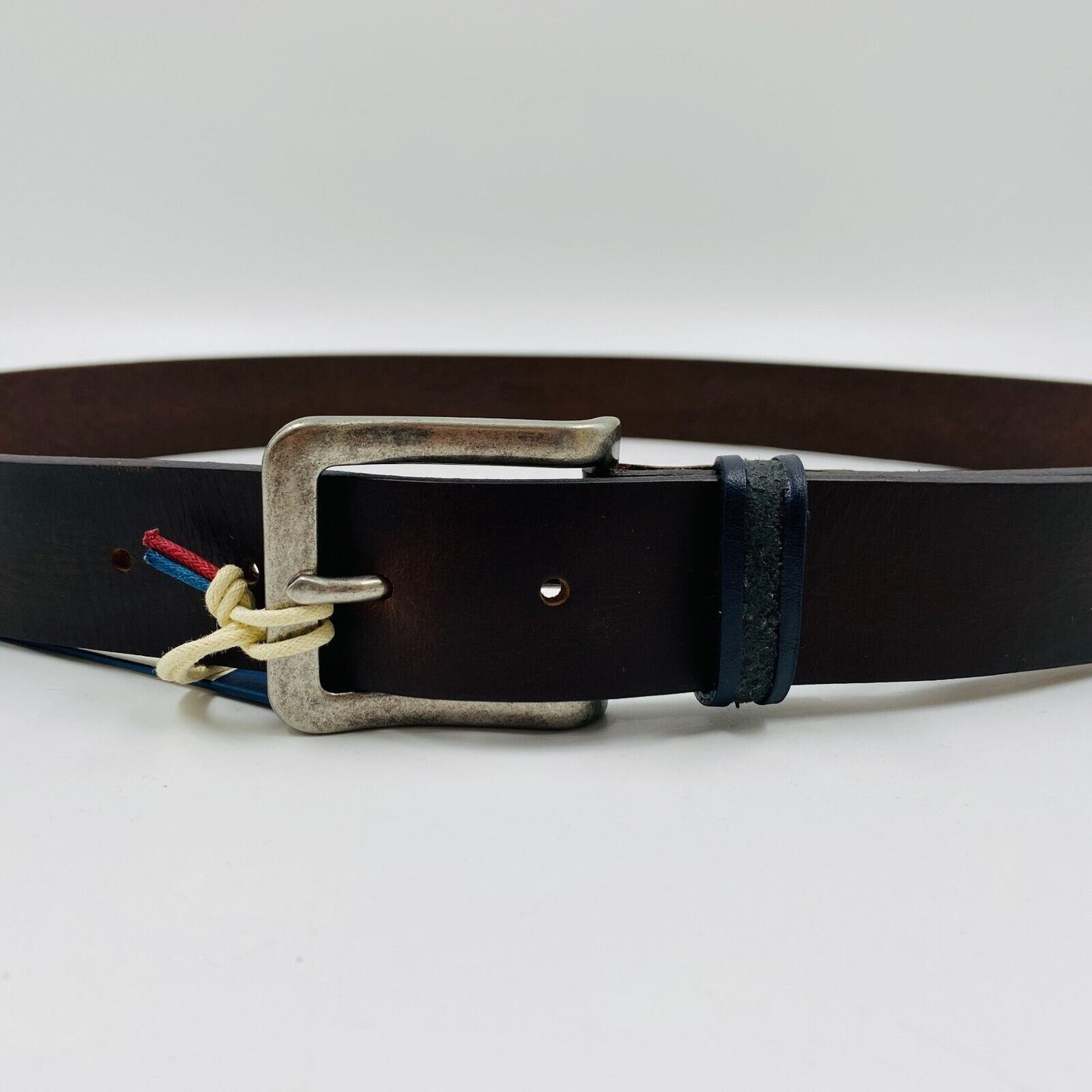 Tommy Jeans Mens Dark Brown Classic Leather Belt Size 95 cm. 38 In.